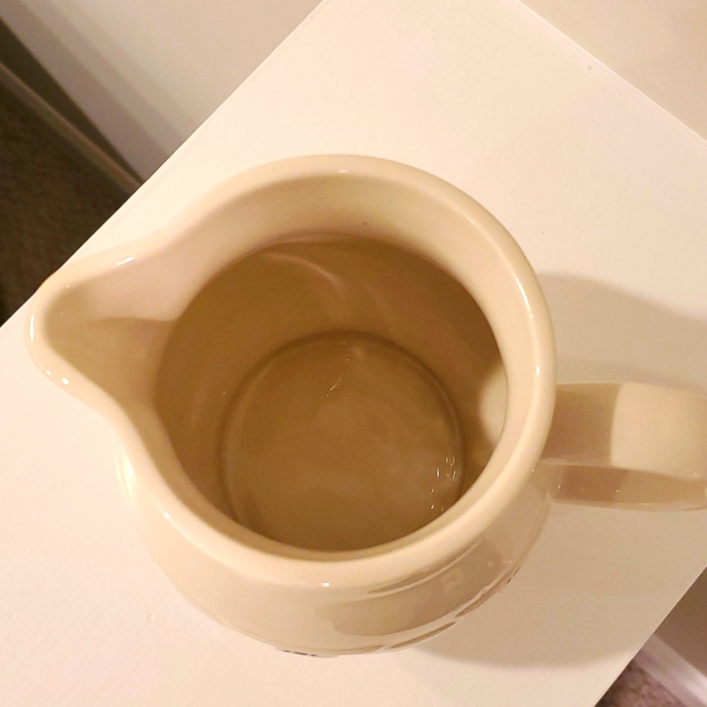 Longaberger Roseville Pottery Small Pitcher Signed Initialed  Classic Blue - Picture 4 of 5